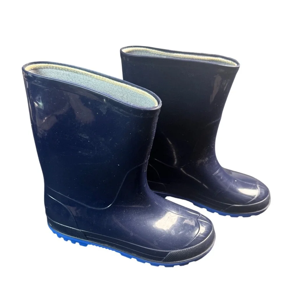 Kids Navy Blue Rain B Size 13 Canada Waterproof Rubber Target Walmart Wellies‎